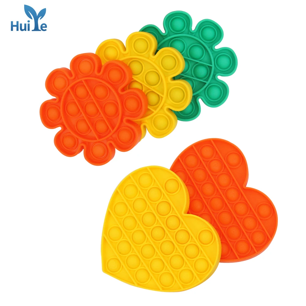 Huiye bubble silicon caree jouet squeeze toys push pop bubble fidget sensory toys brinquedo educativo pop fidget toy