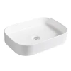 HY-8064 Luxury thin edge table top ceramic round basin bathroom sink for Villa