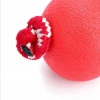Import TPR Pet Dog toys Indestructible Tough Bouncy Strong Dog Ball Red Christmas rope dog toy chew Pet ball