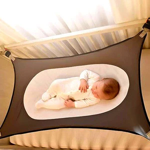 improved high quality netting newborn baby crib hammock with metal buckle