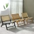 Import Indoor patio real rattan beach chair woven Ash wood natural modern chairs from China
