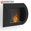 Indoor used living room decorative bio ethanol wall mounted fireplace
