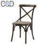 Industrial Restaurant Furniture Cross Back Metal Dining Chair