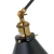 Import Industrial Retro Double Swing Arm Lamp Brass Metal  Black Tapered Shade Wall Sconce from China