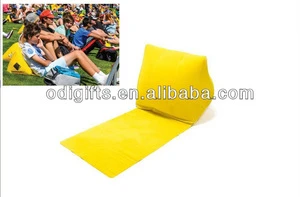 inflatable camping mat with flocked PVC pocketseat