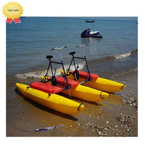 Inflatable pvc pontoons sea water bikes cheap pedal boats hydro bikes water bicycle for sale