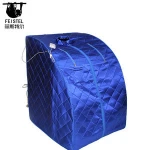 Infrared FAR IR Negative Ion Portable Indoor Personal Spa Sauna by Durherm with Air Ionizer, Heating Foot Pad and Chair