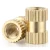 Import Injection Molded Brass Insert Through Thread Knurled Copper Inserts Nut from China
