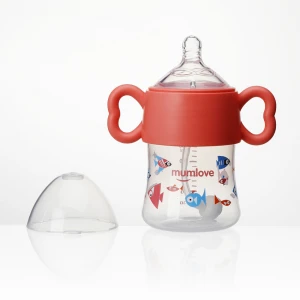 Innovative Design PVC Free Wide Neck Newborn Puppy Baby Feeding Bottle
