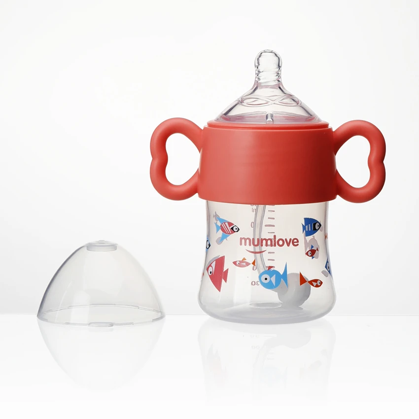 Innovative Design PVC Free Wide Neck Newborn Puppy Baby Feeding Bottle