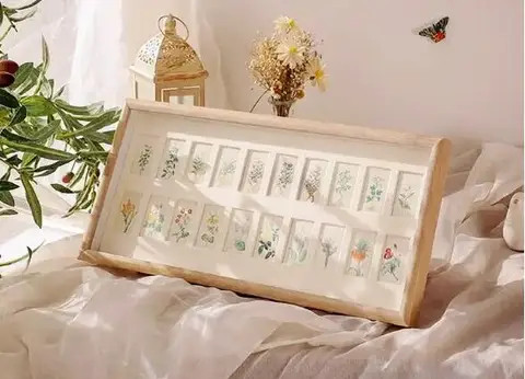 INS Popular Decorative Natural Wooden Collage Picture Frame For Tabletop and Wall mounting