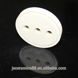 Insulating high purty porous 99.5% alumina ceramic plates chip discceramic shim and thermal ceramic valve block with 3 holes