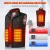 Import intelligent heating system jacket coat 7.4v rechargeable heating vest jacket with 10000mA battery from China