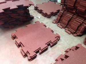 interlocking rubber tiles, puzzle rubber floor for gym and outside