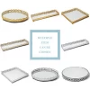 Iron Lace Tray Dessert Table Food Display Wedding Party Ceremony Mirror Surface Gold High Foot Stand Set