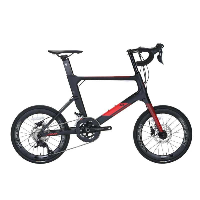 Java CL-CB-ROAD 451 wheelset diameter carbon fiber small wheel Bike road Bicycle Hydraulic disc brake 18 speed bend handle