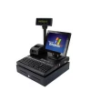 JEPOD JP-GL700 12&#39;&#39; touch screen all in one POS system cash register cashier POS machine with printer cash drawer