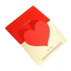 Jewellery paper card foldable creative heart shaped jewelry gift card greeting cards display