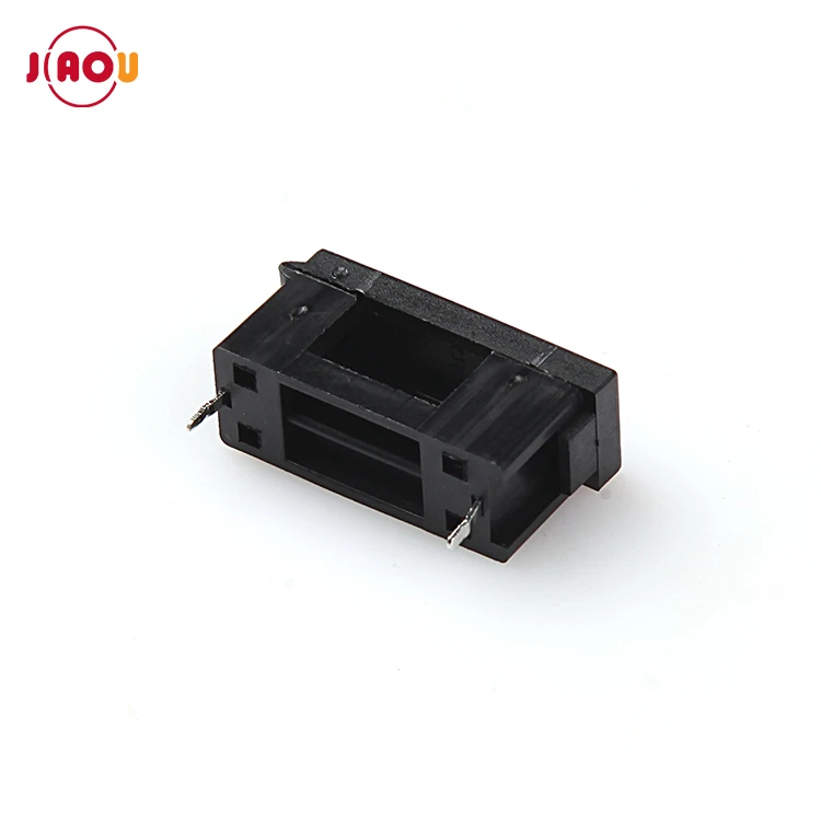 JIAOU   BLX-A 5*20 Black Glass Fuse Holder with cover fuse holder insurance tube