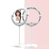 Jroming 10&quot; Foldable Photographic Lighting Selfie LED Ring Light With Stand For Smartphone Youtube Makeup Video Studio Ringlight