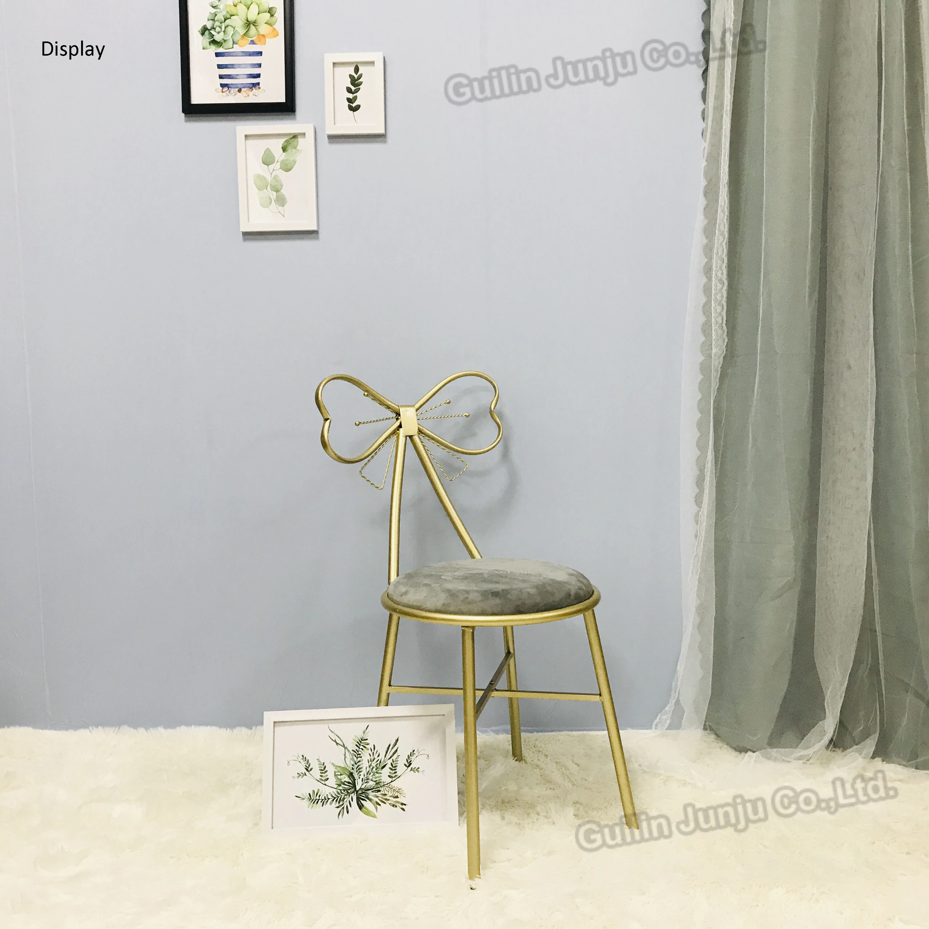 Junju Butterfly Chair Metal for Makeup Desk Bedroom Furniture