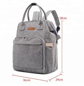KID multi-functional travel PU leather polyester tote baby backpack diaper bag