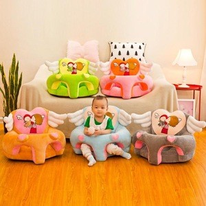 Kid sofa support seat cover learn to sit plush comfortable toddler nest puff washable cover skin for baby sofa without filler