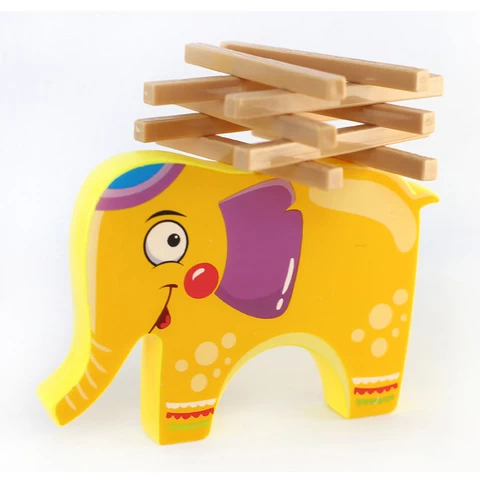 Kids Educational Toy Elephant Balance Stack Game Patience Development Parent-Child Interaction Baby Desk Game