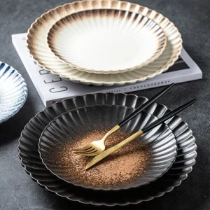 Kitchen Ceramic Wedding Round Dishes & Plates Christmas Ceramic Plate
