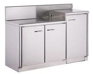 Kitchen Furniture 304 Stainless Steel Kitchen Cabinet with bowl sink from Kitchen Cabinet Factory