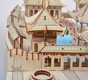 Komay 3D Wooden Puzzle Model Gardens of SuZhou Great Architectures Building DIY Assembly Constructor Kit Collection Gift for Kid