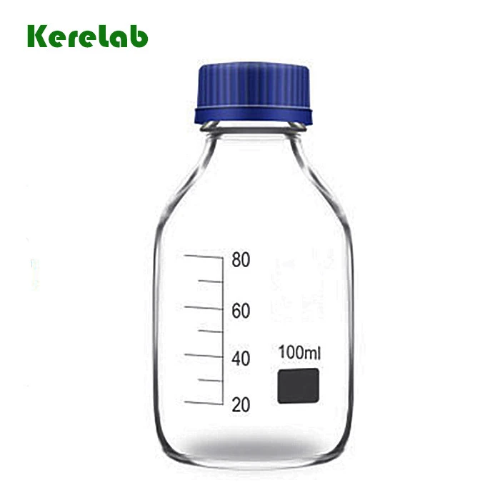 label 100ml 250ml 500ml 1000ml laboratory screw cap chemical borosilicate white glass reagent bottle of good use