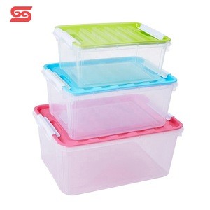 large 3-size sundries sundry clothes food clear storage box plastic with lid