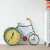 Import Large Nostalgic Wrought Iron Bicycle Floor Clock from China