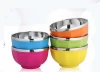 latest round food plastic outer stainless steel Korean bowl for sale