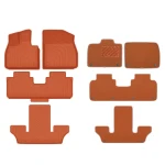 Leather Car Mats Foot Mat Full Set Fully Surrounded by Wear-Resistant Chenise Double Anti-Slip Foot Mat