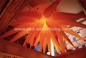 led lighting inflatable inverted urchin / giant inflatable pink urchin model