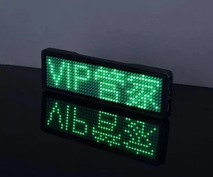 LED name tag mini display