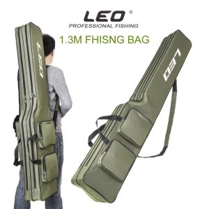 LEO 1.3M fishing rod bag European reservoir fishing double-layer multifunctional fishing bag