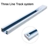 Lighting Track System accessories 1 Meter 2 Wires Aluminum Track Light Rail, LED light track rail