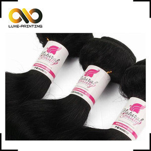 Buy Logo Custom Printing Hair Extension Stickers Packaging Hair Labels ...