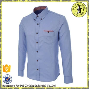 long sleeve men shirt with embroidery logo/uniform for office/pure oxford men dress