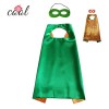 Low MOQ wholesale cheap 4-6 years two colours super hero cape and mask for chid