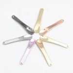 luxury customized make up tiny 5cm 6cm 7cm metal cosmetic face cream spoon