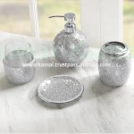 Luxury Design Brass Bathroom Accessories Set Gold Finished Set of 4 Pieces Bathroom Set