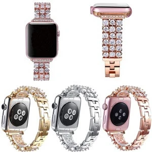 Luxury Diamond Link watch band For Apple Watch Bling-bling watch band