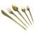 Import Luxury Full Stainless Steel Golden Cutlery Set Knife Spoon Fork from China