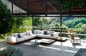 Luxury morden outdoor furniture hotel project teak garden sofa furniture F8025