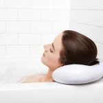 Luxury Wholesale PU Soft Spa Bath Pillow with Heavy Duty Suction Cups