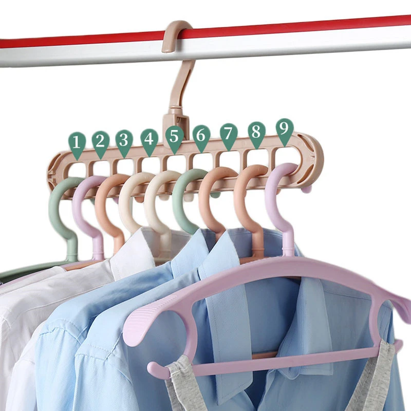 Magic Multi-port Support Circle Clothes Hanger Clothes Drying Rack Multifunction Plastic Clothes Hangers Home Storage Hangers